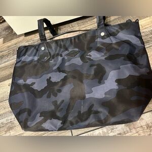 MZ Wallace Blue Camo shoulder purse zipper Tote bag
